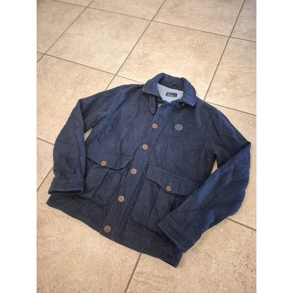 Fred Perry Wool Field Men's Jacket - Blue - 100% Wool